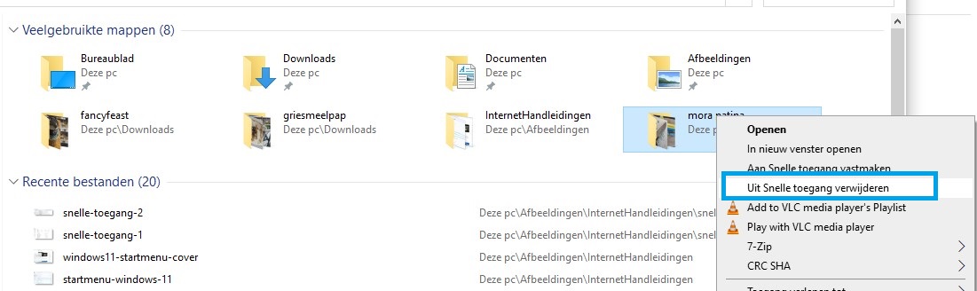 Snelle toegang beheren | Internet Handleidingen